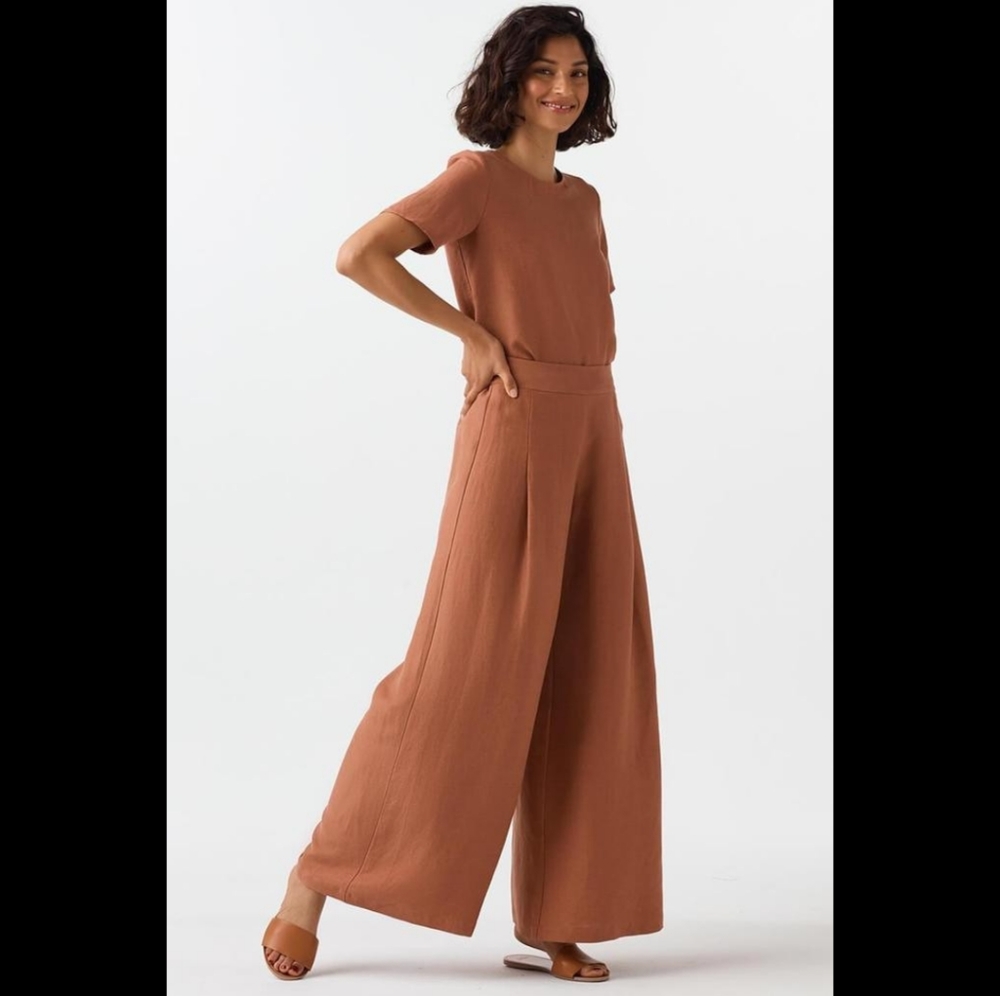 Vetta Two Piece Jumpsuit in clay